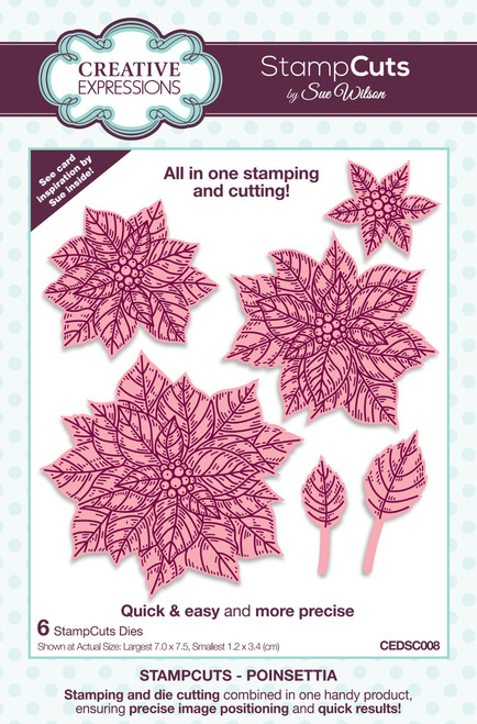 Sue Wilson Poinsettia StampCuts Die