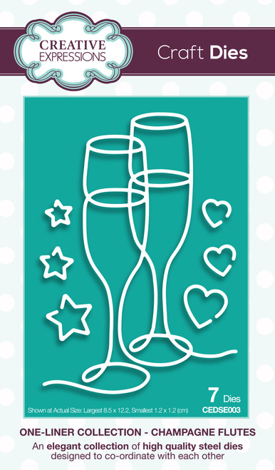 One-liner Collection Champagne Flutes Craft Die
