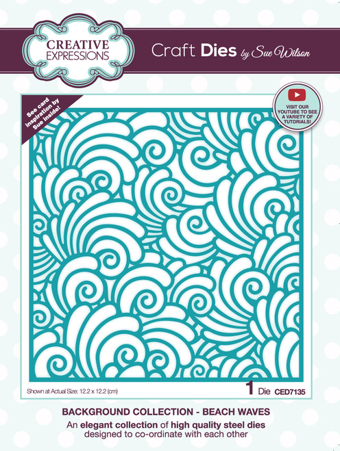 Beach Waves Craft Die Background Collection by Sue Wilson