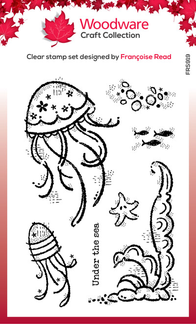 Clear Singles Under The Sea 4 in x 6 in Stamp by Francoise Read