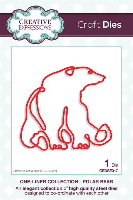 One-liner Collection Polar Bear Craft Die