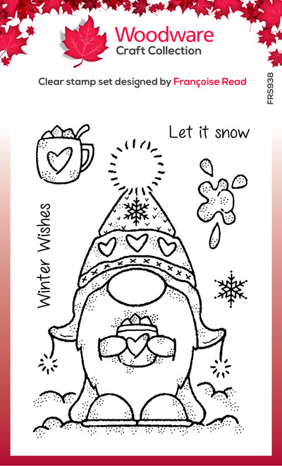 Clear Singles Winter Gnome 4 in x 6 in Stamp by Francoise Read