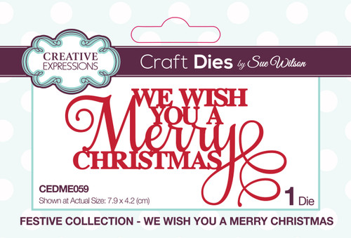 We Wish You A Merry Christmas Mini Dies by Sue Wilson