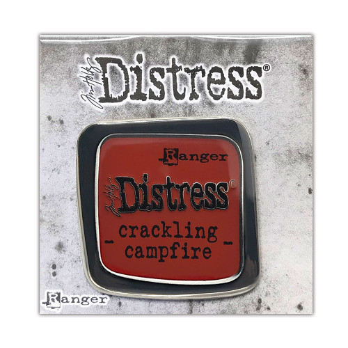 Tim Holtz Distress Crackling Campfire Enamel Pin