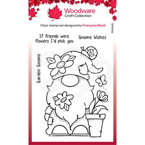 Woodware Clear Singles Garden Gnome Stamps