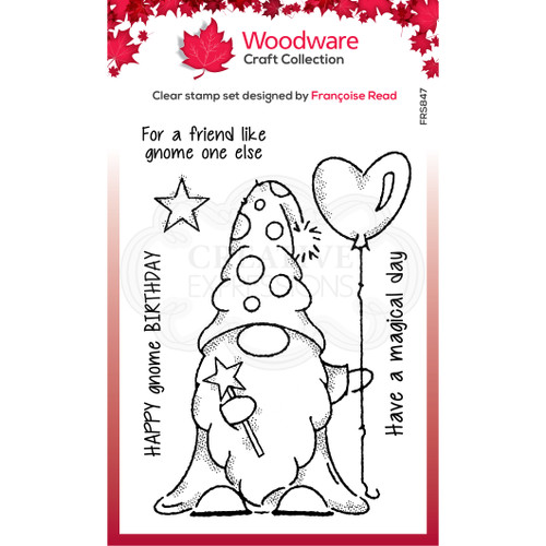 Woodware Clear Singles Wizard Gnome Stamps