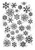 Woodware Clear Singles Snowflake Flurry 3.8 in x 2.6 in Stamp