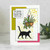 Woodware Cat Silhouette 3.8 in x 2.6 in Stamp