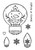 Snowman Light Bulb 3 in x 4 in Stamp