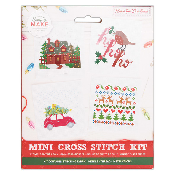 Simply Make Cross Stitch Kit Home For Christmas 4 Pack Simply Make Cross Stitch Kit Home For Christmas 4 Pack