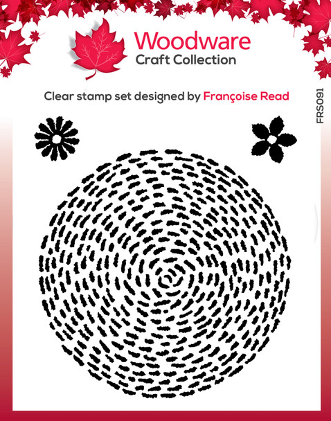 Woodware Stitched Circle 4 in x 4 in Stamp