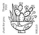 Woodware Succulent Display 4 in x 4 in Stamp