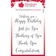 Woodware Clear Singles Curly Greetings Stamps