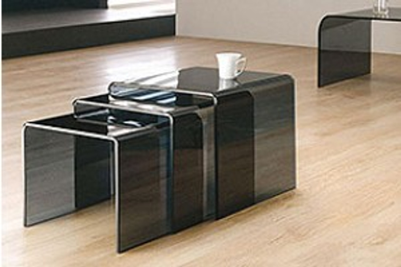 black glass nest of tables argos