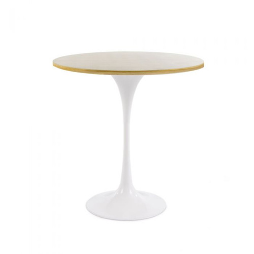 Saarinen Style Tulip Side Table Oak Top