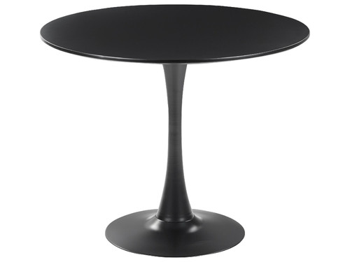 Saarinen Style Black Dining Table MDF Top 90cm
