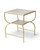 Double Decker Side Table Gold Finish - Marble Top