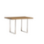 Jagger Dining Table Oak Top Stainless Steel Frame