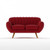 Islington 2 Seater Sofa Fabric Sixties Style