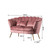 Azure Velvet Two Seater Sofa