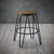 Bauhaus Oak Metal Bar Stool