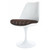 Glossy Saarinen Style Tulip Chair Leather Seat