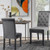 Set of 2 Velvet High Back Dining Chairs