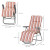 Set of 2 Garden  Folding chairs Orange and Brown