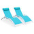 Set of 2 outdoour sun loungers