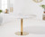 Tulip Style table with gold-toned pedestal  Base 120cm