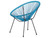 Blue ACAPULCO Set of 2 Rattan Garden Outdoor Chairs