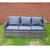 9 Seater Rattan Garden Dining Set In Grey