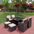 Rattan Garden 8 Seater Cube Set In Brown