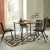 Rectangular Dining Table 120cm with solid Iron Frame