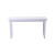 All White Rectangular Dining Table 91cm with solid Iron Frame