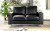 Brittany Two seater Sofa Black Leather