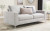 Brittany Light Grey Plush Fabric 3 Seater Sofa