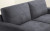 Brittany Dark Grey Plush Fabric 3 Seater Sofa