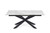 Calligaris Italian Ceramic Extending Dining Table 220cm With Black Legs