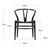 Wegner Style Wishbone chair all Black Weave