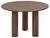 Cylindrical Dark Ash Wood Dining Table 120 cm Round