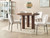 Cylindrical Dark Ash Wood Dining Table 120 cm Round