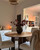 Cylindrical Dark Ash Wood Dining Table 120 cm Round