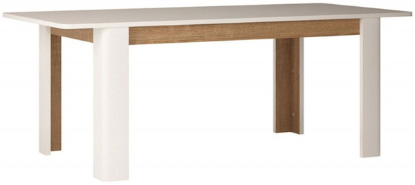 Chelsea Extending Dining Table White Gloss Oak Trim