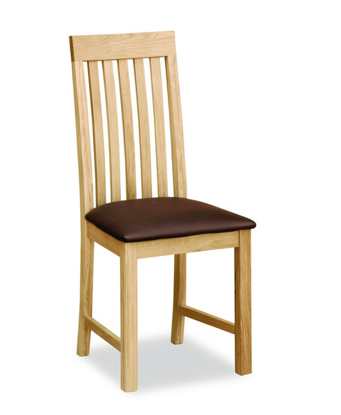 Solid Oak Vertical Slatted Dining Chair