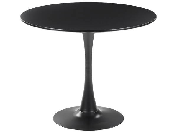 Saarinen Style Black Dining Table MDF Top 90cm