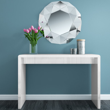 High Gloss Console White Table