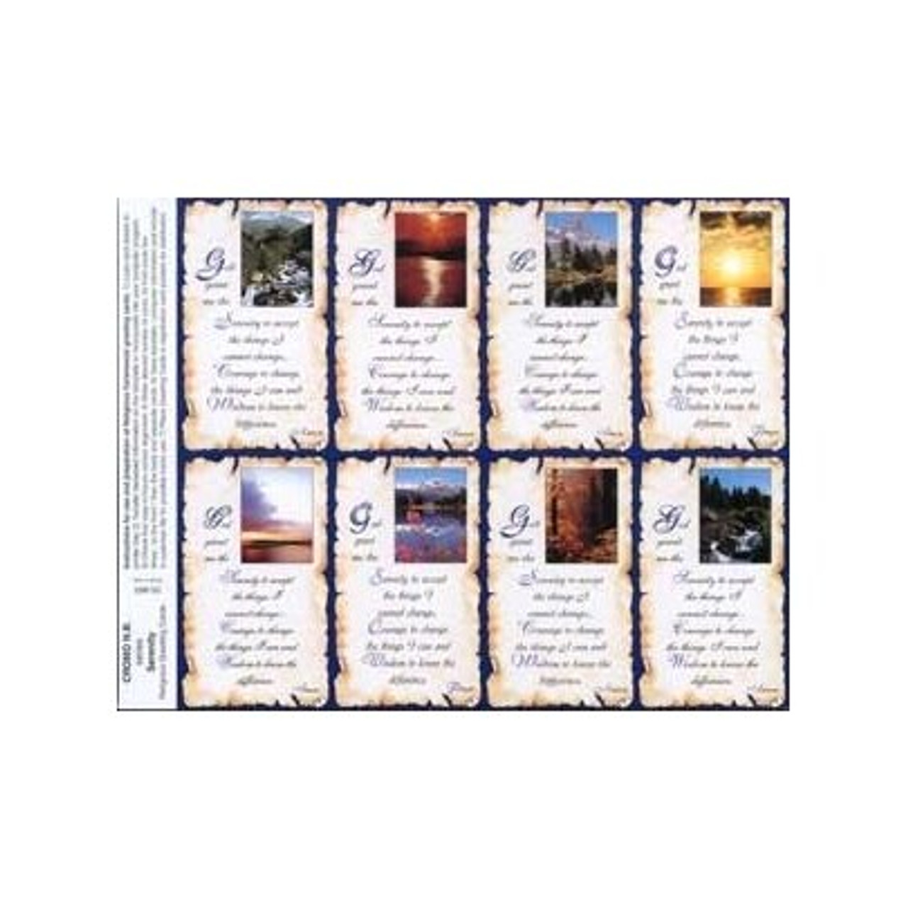 serenity scenic memorial prayer cards bass mollett publishers inc