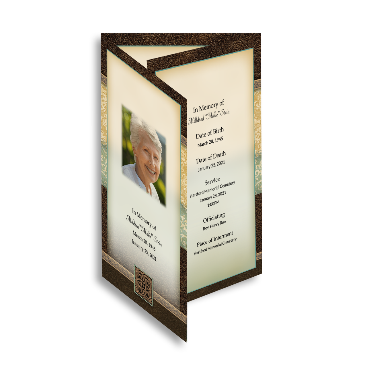 Lifetime Expressions Heaven Memorial Service Record Trifold | Bass-Mollett  Publishers Inc.