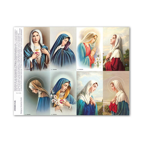 Madonna Funeral Stationery Memorial Prayer Cards 8MDN